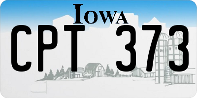 IA license plate CPT373