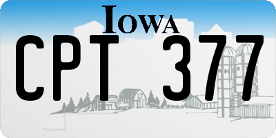 IA license plate CPT377