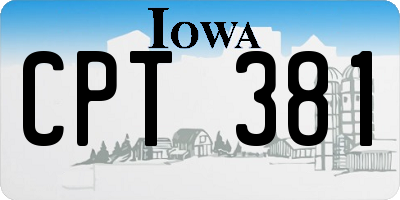 IA license plate CPT381