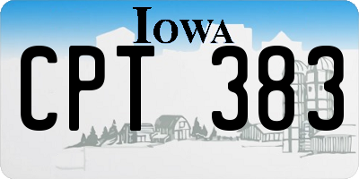IA license plate CPT383