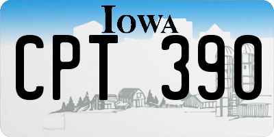 IA license plate CPT390