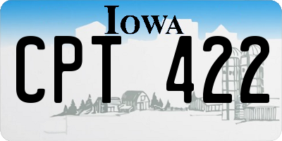 IA license plate CPT422