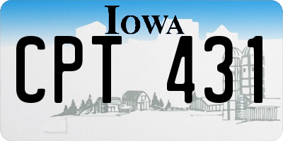 IA license plate CPT431