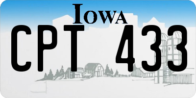 IA license plate CPT433