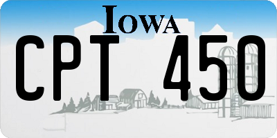 IA license plate CPT450
