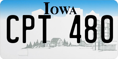 IA license plate CPT480