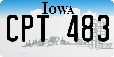 IA license plate CPT483