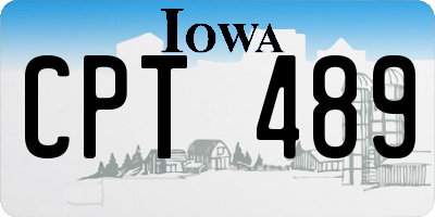 IA license plate CPT489