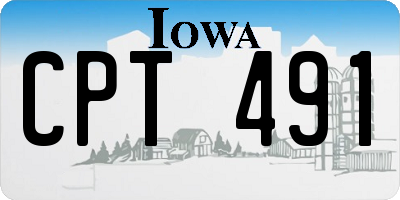 IA license plate CPT491