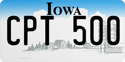 IA license plate CPT500