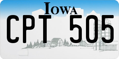 IA license plate CPT505