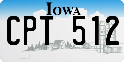 IA license plate CPT512