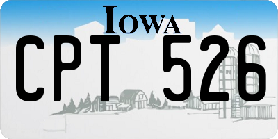IA license plate CPT526