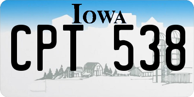 IA license plate CPT538