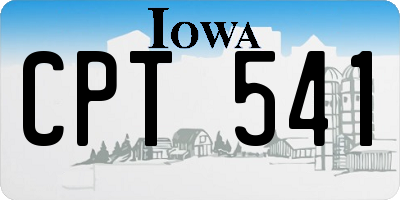 IA license plate CPT541