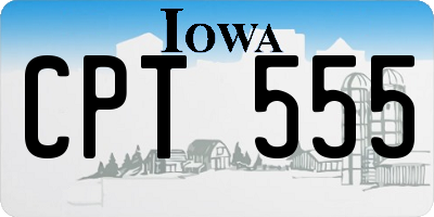 IA license plate CPT555