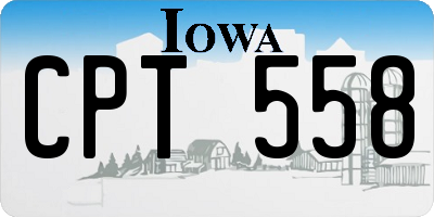 IA license plate CPT558