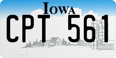 IA license plate CPT561