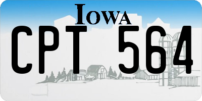 IA license plate CPT564