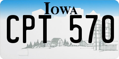 IA license plate CPT570