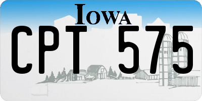 IA license plate CPT575