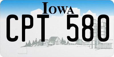 IA license plate CPT580