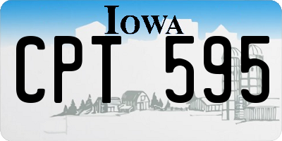 IA license plate CPT595