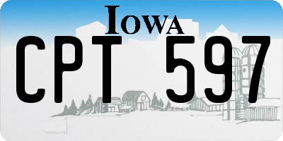 IA license plate CPT597
