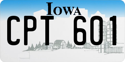 IA license plate CPT601