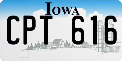 IA license plate CPT616