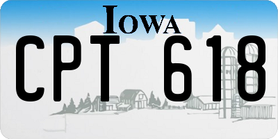 IA license plate CPT618