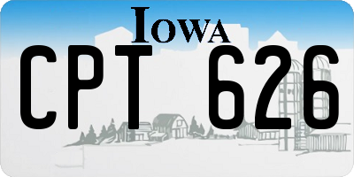 IA license plate CPT626