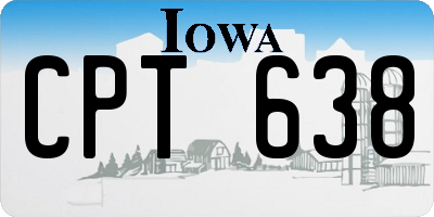 IA license plate CPT638