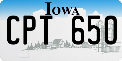 IA license plate CPT650