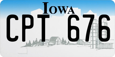 IA license plate CPT676