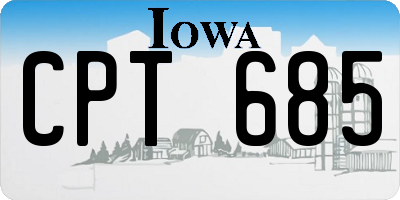 IA license plate CPT685
