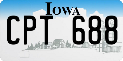 IA license plate CPT688
