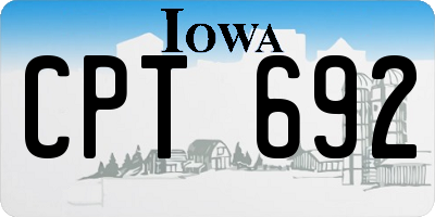 IA license plate CPT692
