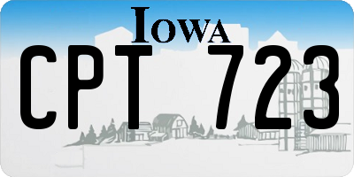 IA license plate CPT723