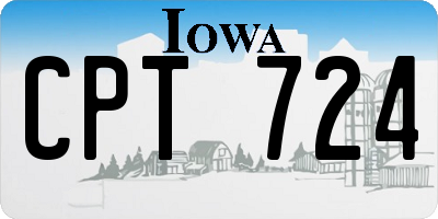 IA license plate CPT724