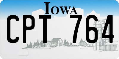IA license plate CPT764