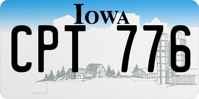 IA license plate CPT776