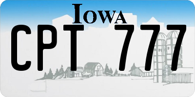 IA license plate CPT777