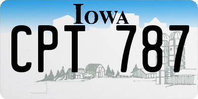 IA license plate CPT787