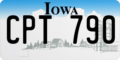 IA license plate CPT790