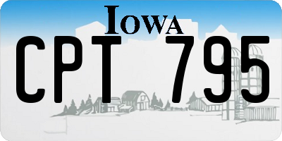 IA license plate CPT795
