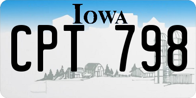 IA license plate CPT798