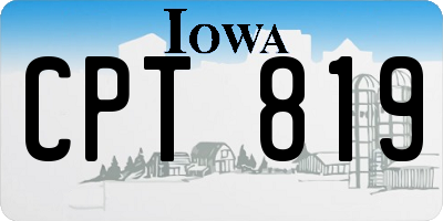 IA license plate CPT819