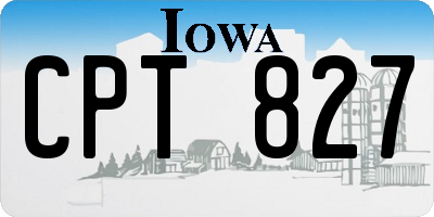 IA license plate CPT827