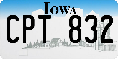 IA license plate CPT832